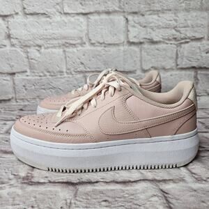 Nike Court Vision Alta Sneaker Shoes Women's Size 11 Pink White